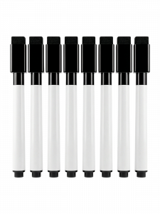 Маркеры черные на водной основе с магнитом и губкой для магнитной доски, набор 8 шт Орбита OT-OCL01